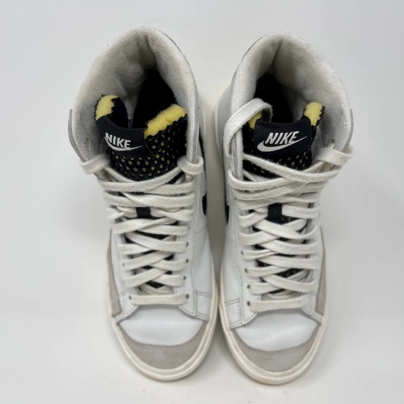 Nike Blazer Mid 77 Sneakers Womens 7 1/2 White Leather 01:J.10.3 - Picture 7 of 9